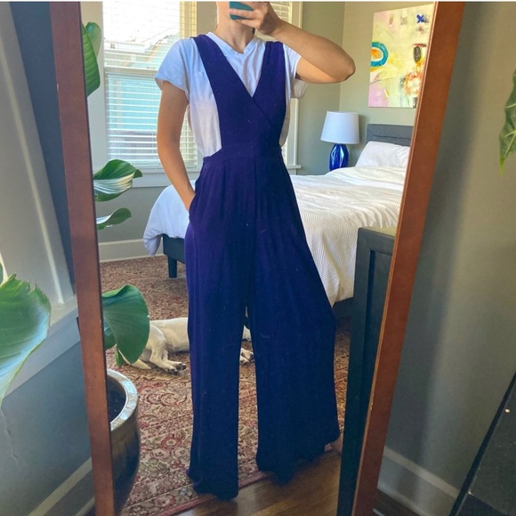 Anthropologie Purple Jumpsuit with Elegant Wide-Leg Design - Picture 1 of 3